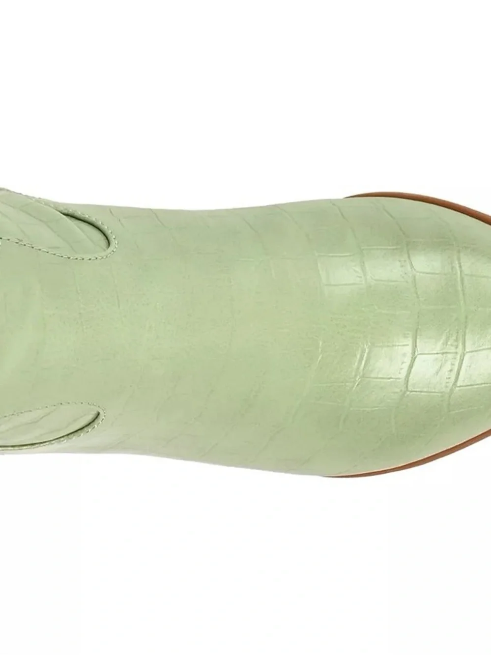 Journee Collection Sage Green Croc-Embossed Over-the-Knee Therese Boot